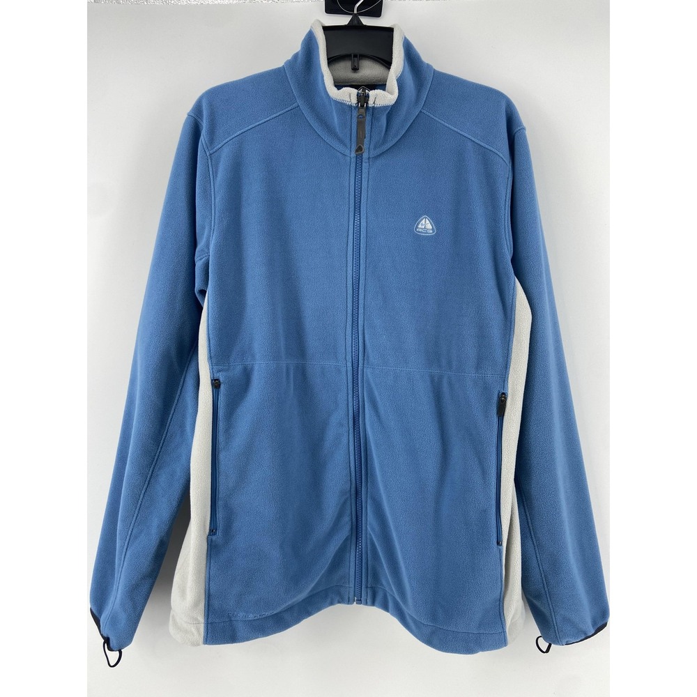 Nike ACG Jacket Men Large Blue Therma-Fit Fleece Full Zip Colorblock 2 Tone Hike